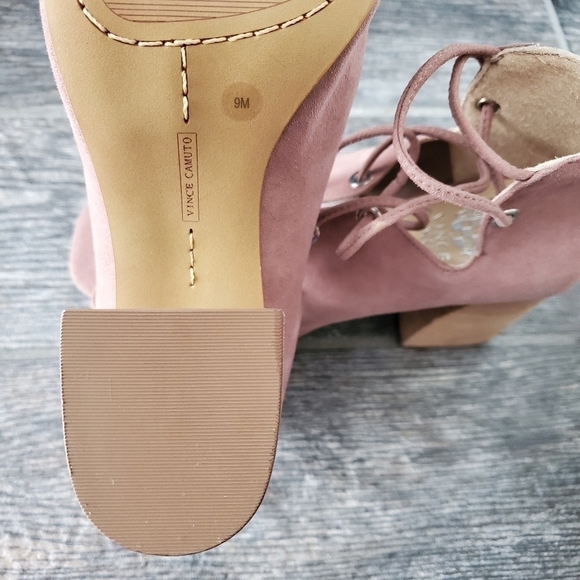 NEW Vince Camuto Nahara Mauve Suede Caged Heels - Picture 8 of 10